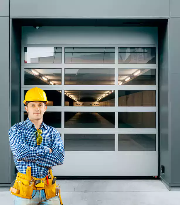 Glass Roll Up Garage Door El Portal