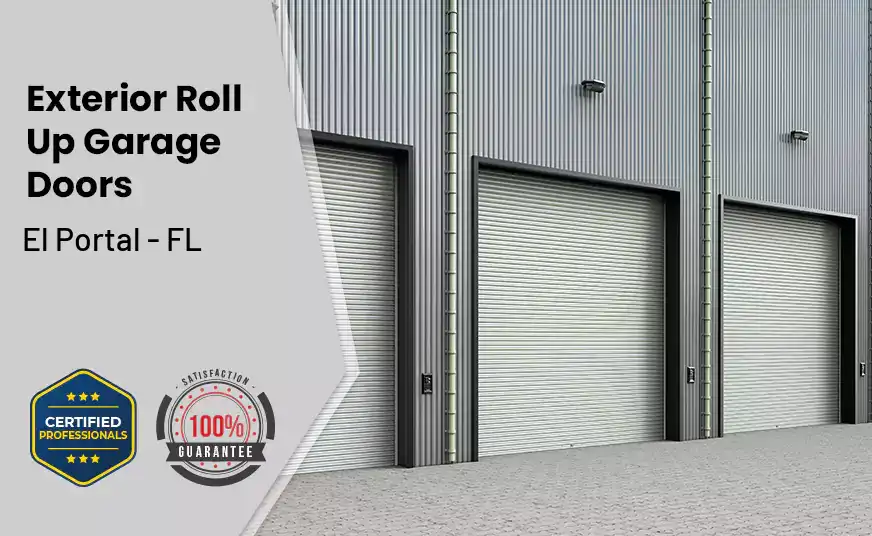 Exterior Roll Up Garage Doors El Portal - FL 
